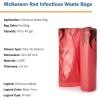 McKesson Infectious Waste Bags – Star-Sealed Bottom, 1.6 mil – Red, 40 gal to 45 gal Capacity, 40 in x 46 in, 100 Count