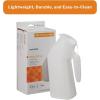 McKesson Male Urinal with Cover, Graduated Markings, Single Patient Use, 32 fl oz / 946 mL, 6 Count(1 Count (Pack of 1))