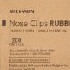 McKesson Nose Clips – Disposable, Plastic and Rubber, White, for Spirometry Testing – Comfortable Fit for All Sizes, 200 Count, 1 Pack