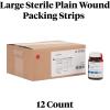 McKesson Packing Strip, Sterile, Plain, 100% Cotton, 1 in x 5 yds, 12 Count