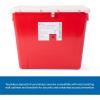McKesson Prevent Biohazard Infectious Waste Sharps Container, Premium – PG-II, Plastic, Vertical Entry, Rotating Lid – Red, 8 gal, 13 in x 17 3/10 in x 13 1/2 in, 1 Count