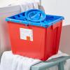McKesson Prevent Biohazard Infectious Waste Sharps Container, Premium – PG-II, Plastic, Vertical Entry, Rotating Lid – Red, 8 gal, 13 in x 17 3/10 in x 13 1/2 in, 1 Count
