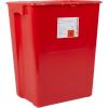 McKesson Prevent Premium Biohazard Sharps Container – Vertical Entry, Rotating Lid – Red and White, 18 gal, 13 in x 17 3/10 in x 24 3/5 in, 1 Count