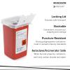 McKesson Prevent Sharps Container for Home Use, 1 Quart – for Biohazard Infectious Waste, Needle and Syringe Disposal – Translucent, Touchless Lid – Red, 3 Count(3)