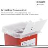 McKesson Prevent Sharps Container for Home Use, 1 Quart – for Biohazard Infectious Waste, Needle and Syringe Disposal – Translucent, Touchless Lid – Red, 3 Count(5)