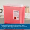 McKesson Prevent Sharps Container for Home Use, 2 Gallon – for Biohazard Infectious Waste, Needle and Syringe Disposal – Translucent, Touchless Lid – Red, 1 Count