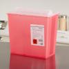 McKesson Prevent Sharps Container for Home Use, 2 Gallon – for Biohazard Infectious Waste, Needle and Syringe Disposal – Translucent, Touchless Lid – Red, 1 Count