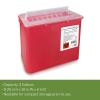 McKesson Prevent Sharps Container for Home Use, 2 Gallon – for Biohazard Infectious Waste, Needle and Syringe Disposal – Translucent, Touchless Lid – Red, 20 Count