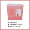 McKesson Prevent Sharps Container for Home Use, 5 Quart – for Biohazard Infectious Waste, Needle and Syringe Disposal – Translucent, Touchless Lid – Red, 20 Count