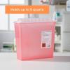 McKesson Prevent Sharps Container for Home Use, 5 Quart – for Biohazard Infectious Waste, Needle and Syringe Disposal – Translucent, Touchless Lid – Red, 20 Count