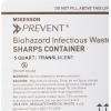McKesson Prevent Sharps Container for Home Use, 5 Quart – for Biohazard Infectious Waste, Needle and Syringe Disposal – Translucent, Touchless Lid – White, 1 Count