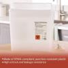 McKesson Prevent Sharps Container for Home Use, 5 Quart – for Biohazard Infectious Waste, Needle and Syringe Disposal – Translucent, Touchless Lid – White, 1 Count