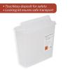 McKesson Prevent Sharps Container for Home Use, 5 Quart – for Biohazard Infectious Waste, Needle and Syringe Disposal – Translucent, Touchless Lid – White, 20 Count