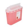 McKesson Prevent Sharps Container for Home Use, 5.4 Quart – for Biohazard Infectious Waste, Needle and Syringe Disposal – Translucent, Touchless Lid – Red, 20 Count