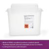 McKesson Prevent Sharps Container for Home Use, 5.4 Quart – for Biohazard Infectious Waste, Needle and Syringe Disposal – Translucent, Touchless Lid – White, 20 Count
