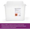 McKesson Prevent Sharps Container for Home Use, 5.4 Quart – for Biohazard Infectious Waste, Needle and Syringe Disposal – Translucent, Touchless Lid – White, 1 Count