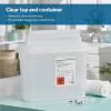 McKesson Prevent Sharps Container for Home Use, 5.4 Quart – for Biohazard Infectious Waste, Needle and Syringe Disposal – Translucent, Touchless Lid – White, 1 Count