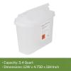 McKesson Prevent Sharps Container for Home Use, 5.4 Quart – for Biohazard Infectious Waste, Needle and Syringe Disposal – Translucent, Touchless Lid – White, 20 Count