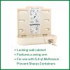 McKesson Prevent Sharps Locking Wall Cabinet – for Biohazard Infectious Waste – 10 in x 4.35 in x 9.36 in, 2 Count