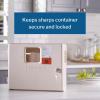 McKesson Prevent Sharps Wall Mounted Cabinet – Polypropylene, Locking, Neutral Color, Fits 5 qt Sharps Container – 12.25 in x 4.75 in x 10 in, 1 Count