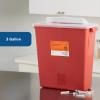 McKesson Sharps Container, Stackable, Locking Lid, Red, 3 gal, 12 in x 6 in x 13.5 in (L x D x H), 12 Count