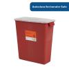 McKesson Sharps Container, Stackable, Locking Lid, Red, 3 gal, 12 in x 6 in x 13.5 in (L x D x H), 12 Count