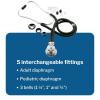 McKesson Sprague Rappaport Stethoscope, Double-Sided Chestpiece, Black, 16 in, 1 Count