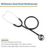 McKesson Stethoscope, Aluminum Dual-Head Lightweight Scope – Double Sided Chestpiece, Black Tubing, 32 in, 1 Count