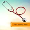 McKesson Stethoscope, Lightweight, Single Head, Diaphragm Only, Adjustable Binaurals, Red, 21 in, 1 Count