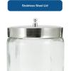 McKesson Sundry Glass Jar, Stainless Steel Lid, Unlabeled, 4 1/4 in x 7 in, 6 Count