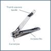 McKesson Toenail Clippers with File – Steel Nail Clippers with Thumb Squeeze Lever, 12 Count