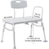 McKesson Transfer Bench for Bathtubs, Aluminum, Adjustable Height, 17.5 in to 22.5 in, Up to 400 lbs, 1 Count