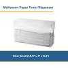 McKesson Tri-Fold Paper Towel Dispenser – Wall Mounted, Plastic, Clear – Size Small, 10.5 in x 4 in x 6.5 in, 1 Count