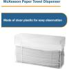 McKesson Tri-Fold Paper Towel Dispenser – Wall Mounted, Plastic, Clear – Size Small, 10.5 in x 4 in x 6.5 in, 1 Count