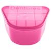 McKesson Denture Cup & Retainer Case 8 oz, Hinged Lid, Pink – For Dentures, Retainers, Night Guards, Clear Braces – Single Patient Use