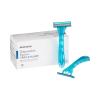 McKesson Disposable Razors, Stainless Steel Triple Blade, Lubricated Strip, Ergonomic Handle, Turquoise, 10 Count, 1 Pack(1 Count (Pack of 10))