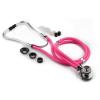 McKesson Lumeon Sprague Rappaport Stethoscope – Dual-Head Lightweight Scope, Double Tube, Adjustable Aluminum Binaurals – Pink, 22 in., 1 Count