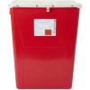 McKesson Prevent Biohazard Sharps Container, Premium – PG-II, Plastic, Vertical Entry, Rotating Lid – Red, 12 gal, 13 in x 17 3/10 in x 20 4/5 in, 1 Count