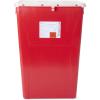 McKesson Prevent Premium Biohazard Sharps Container – Vertical Entry, Rotating Lid – Red and White, 18 gal, 13 in x 17 3/10 in x 24 3/5 in, 1 Count