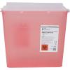 McKesson Prevent Sharps Container for Home Use, 5 Quart – for Biohazard Infectious Waste, Needle and Syringe Disposal – Translucent, Touchless Lid – Red, 1 Count