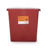 McKesson Sharps Container, Stackable, Locking Lid, Red, 3 gal, 12 in x 6 in x 13.5 in (L x D x H), 12 Count