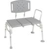 McKesson Transfer Bath Bench with Reversible Back – Aluminum Frame, Suction Cup Legs – Gray, 500 lbs Capacity, 26 1/2 in Seat Width, 18 in to 23 in Height, 1 Count