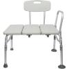 McKesson Transfer Bench for Bathtubs, Aluminum, Adjustable Height, 17.5 in to 22.5 in, Up to 400 lbs, 1 Count