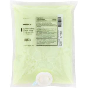 McKesson Antimicrobial Lotion Hand Soap with Aloe, 1000 mL Refill Bag [Pack of 1 Bag] – Herbal Scent, Keeps Hands Clean and Moisturized, Medical-Grade Soap