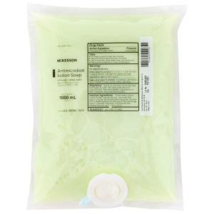 McKesson Antimicrobial Lotion Hand Soap with Aloe, 1000 mL Refill Bag [Pack of 10 Bags] – Bulk, Herbal Scent, Keeps Hands Clean and Moisturized, Medical-Grade Soap(Aloe Vera)