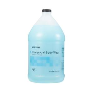 McKesson Body Wash and Shampoo [4 Count] – 1 Gallon Bulk Refill Full with Aloe, Cucumber Melon Scent – Sensitive Skin & Hair 2‑in‑1(Summer Rain)