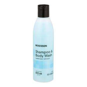 McKesson Body Wash and Shampoo with Aloe, Summer Rain Scent, 8 oz, 1 Count(1 Ounce (Pack of 48))