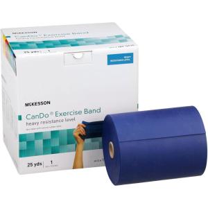 McKesson Can Do Exercise Resistance Band – Workout Bands for Physical Therapy – Blue, Heavy Resistance – 5 in x 25 yd, 1 Count