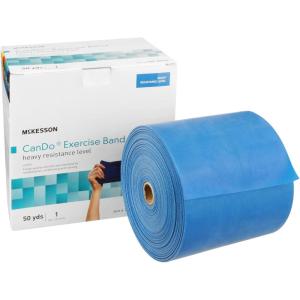McKesson Can Do Exercise Resistance Band – Workout Bands for Physical Therapy – Blue, Heavy Resistance – 5 in x 50 yd, 1 Count