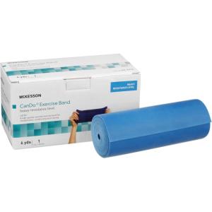McKesson Can Do Exercise Resistance Band – Workout Bands for Physical Therapy – Blue, Heavy Resistance – 5 in x 6 yd, 1 Count